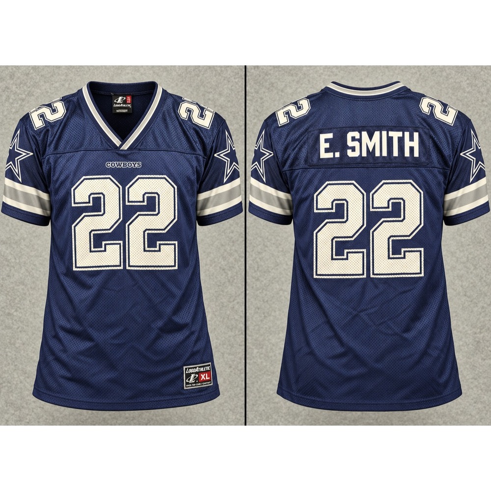 VTG 90s Emmitt Smith #22 Dallas Cowboys Nike NFL Football Jersey Mens 2XL Blue